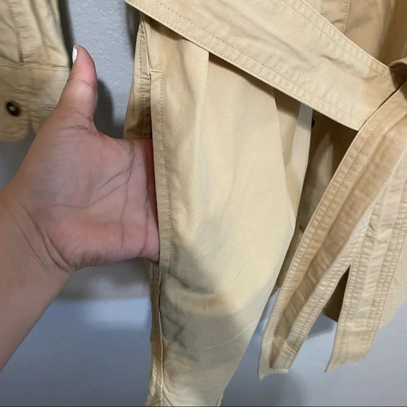 Lauren Ralph Lauren Khaki Denim Trench Coat​​​​ - Picture 3 of 9